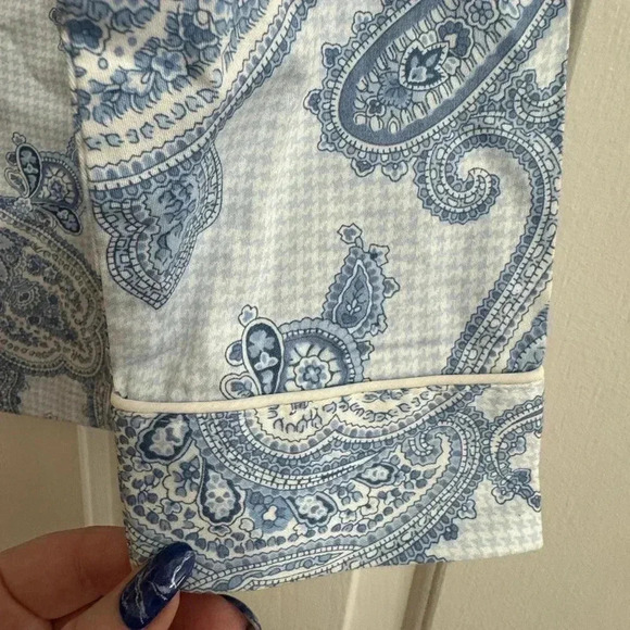 Ralph Lauren Paisley Button Down Cotton Collar Top NWT Preppy Classic Comfy - Picture 9 of 15
